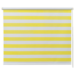 FRIDANS Block-out roller blind, white yellow/striped, 80x195 cm