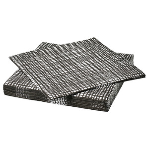 GROPLÖJA Paper napkin, patterned black/white, 33x33 cm, 30 pack