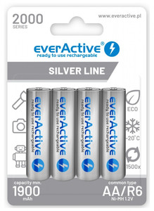 EverActive Silver Line R6/AA 2000mAh Batteries 4 Pack