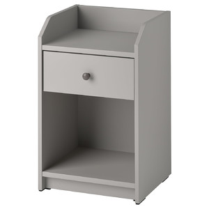 HAUGA Bedside table, grey, 40x36 cm