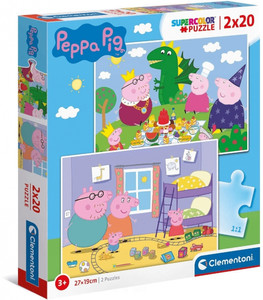 Clementoni Supercolor Children's Puzzle Peppa Pig 2x 20pcs 3+