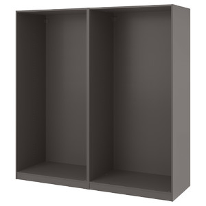 PAX 2 wardrobe frames, dark grey, 200x58x201 cm