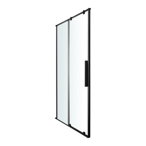 GoodHome Sliding Shower Door Ezili 140 cm, black/transparent