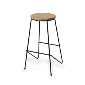 Cooke & Lewis Bar Stool Maloux 71cm, brown, black