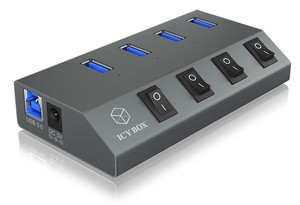 Icybox IB-HUB1405C 4-Port Hub USB 3.0