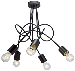 Pendant Lamp Tango 5 x 60W E27, black