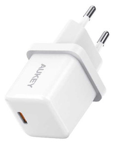 Aukey Mini Wall Charger EU Charger PA-F5 OEM 1xUSB-C 20W PD, white