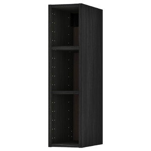 METOD Wall cabinet frame, wood effect black, 20x37x80 cm