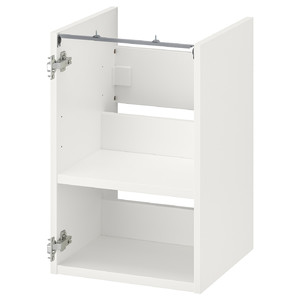 ENHET Base cb f washbasin w shelf, white, 40x40x60 cm