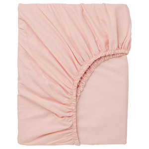 DVALA Fitted sheet, light pink, 160x200 cm
