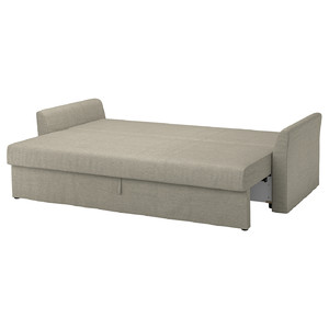HOLMSUND 3-seat sofa bed, Borgunda beige