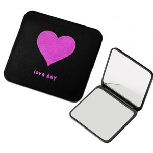 ECARLA Pocket Mirror Black Heart