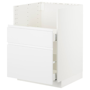 METOD Bc f BREDSJÖN sink/2 fronts/2 drws, white/Voxtorp matt white, 60x60 cm