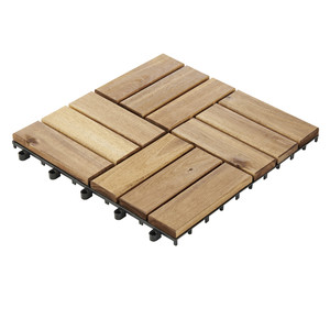 Wood Deck Tile 30x30cm, acacia, 4 pack