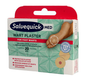 Salvequick Med Wart Plaster for Foot Warts 20pcs
