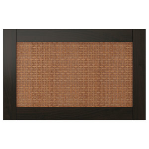 STUDSVIKEN Door/drawer front, dark brown/woven poplar, 60x38 cm