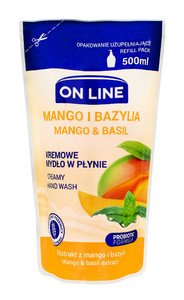 On Line Creamy Hand Wash Mango & Basil Refill 500ml