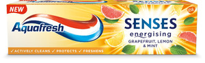 Aquafresh Toothpaste Senses Energising Grapefruit, Lemon & Mint 75ml