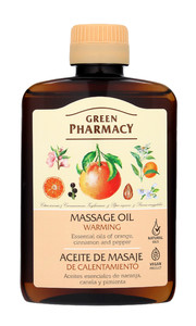 Green Pharmacy Warming Massage Oil - Orange Oil, Cinnamon & Pepper Vegan 200ml