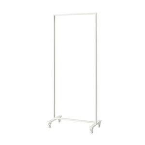 MITTZON Frame with castors, white, 85x205x50 cm