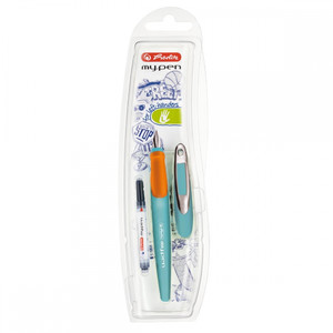 Herlitz Fountain Pen my.pen L 1pc, turquoise/orange