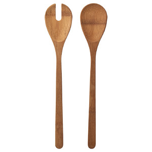 GRÖNSAKER 2-piece salad servers set, bamboo