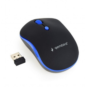 Gembird Wireless Optical Mouse, black/blue