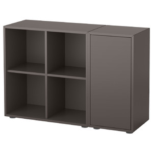 EKET Cabinet combination with feet, dark grey, 105x35x72 cm