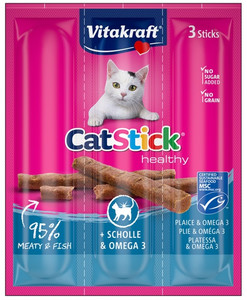 Vitakraft Cat Stick Classic Cat Snack Flounder + omega3 3pcs