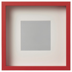 SANNAHED Frame, red, 25x25 cm