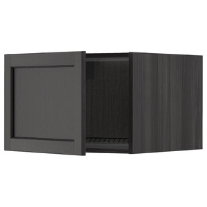 METOD Top cabinet for fridge/freezer, black/Lerhyttan black stained, 60x40 cm