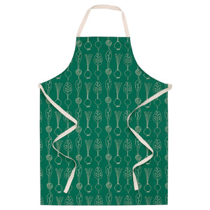 TORVFLY Apron, patterned, green