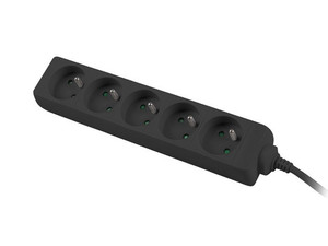 Lanberg Power Strip for UPS System 1.5 m 5x French Outlet, black