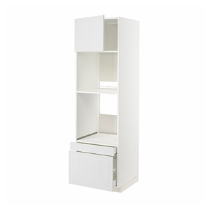 METOD / MAXIMERA Hi cab f ov/combi ov w dr/2 drwrs, white/Stensund white, 60x60x200 cm