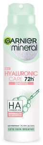 Garnier Mineral Deodorant Spray 72H Hyaluronic Care - Sensitive 150ml