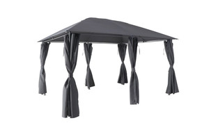 GoodHome Gazebo Shamal 4 x 3 m, grey