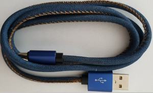 Gembird USB Cable 8 pin premium, jeans, 1m