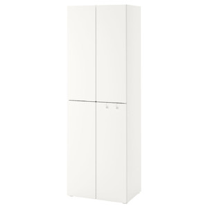SMÅSTAD / PLATSA Wardrobe, white white/with 2 clothes rails, 60x57x181 cm