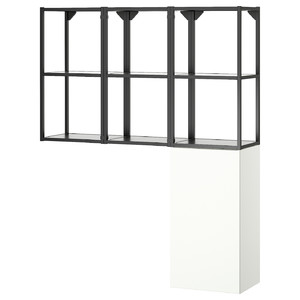 ENHET Storage combination, anthracite/white, 120x32x150 cm