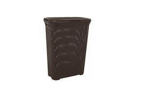 Curver Laundry Basket Natural Style 40l, dark brown