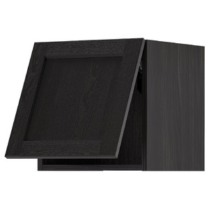 METOD Wall cabinet horizontal, black/Lerhyttan black stained, 40x40 cm