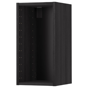 METOD Wall cabinet frame, wood effect black, 30x37x60 cm