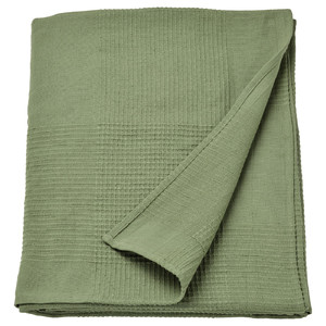 INDIRA Bedspread, grey-green, 150x250 cm