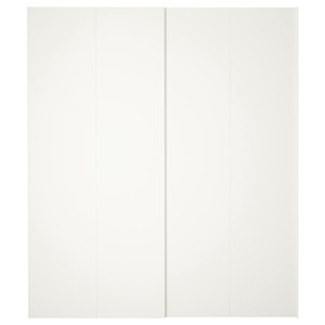 HASVIK Pair of sliding doors, white, 200x236 cm