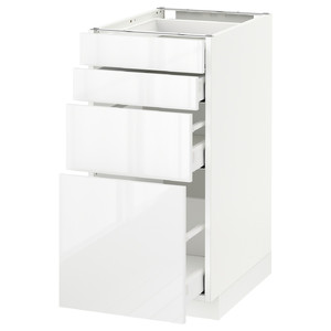 METOD / MAXIMERA Base cab 4 frnts/4 drawers, white/Ringhult white, 40x60 cm