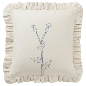 ÅKERNEJLIKA Cushion cover, white embroidery, 50x50 cm