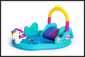 Bestway Inflatable Pool with Slide Unicorn 2+