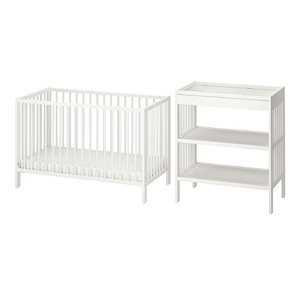 GULLIVER 2-piece baby furniture set, white, 60x120 cm