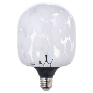MOLNART LED bulb E27 240 lumen, tube-shaped white/clear glass, 120 mm
