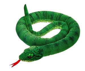 Beppe Soft Plush Toy Snake 180cm, green, 0+